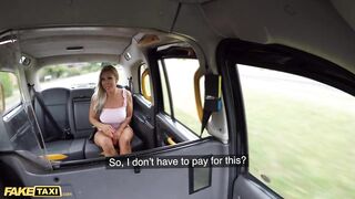 Sex Taxi Blonde Euro Babe with Big Tits POV Blowjob in a Field