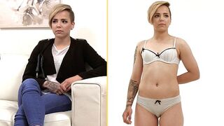 18 year old Lesbian teen has first cock in Casting - Sex AGENT