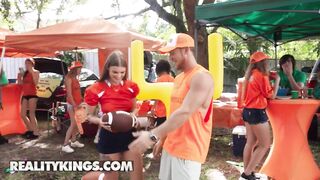 Hot Porn - College Girls Sky Wonderland & Katerina Deville Are Huge Football Fans & Dick Lovers