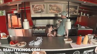 Hot Porn - Stunning Food Truck Reviewer Lady Lyne Wants A Taste Of Her Employee's Sausage