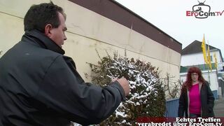 Chubby Germans approached on the street and persuaded to have sex