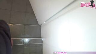 Real German couple fucks in the shower