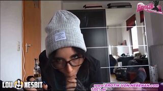 Young German woman gives a user a blowjob