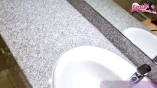 German tranny gets fucked in the ass in the bathroom