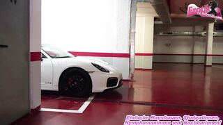 Blonde hot street hooker fucks with john in parking lot ANAL