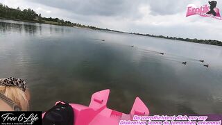 Real German couple fucks in the boat on the lake