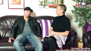 German mature milf fucks with her newsboy