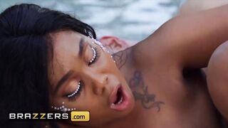 Hot - Curvy hot Ms Yummy after photoshoot taste a big white cock