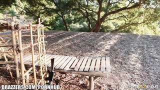 Stunning Asian brunette London Keyes teases her prisoner