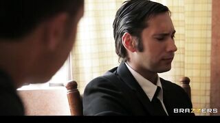 Horny French maid with perfect natural-tits has multiple orgasms