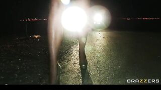 Stunning big-tit wife Chanel Preston gets fucked in the rain