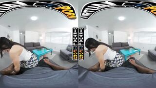 VIRTUAL PORN - Sadie Pops Her Pussy For Jay Bangher's Big Black Cock In VR